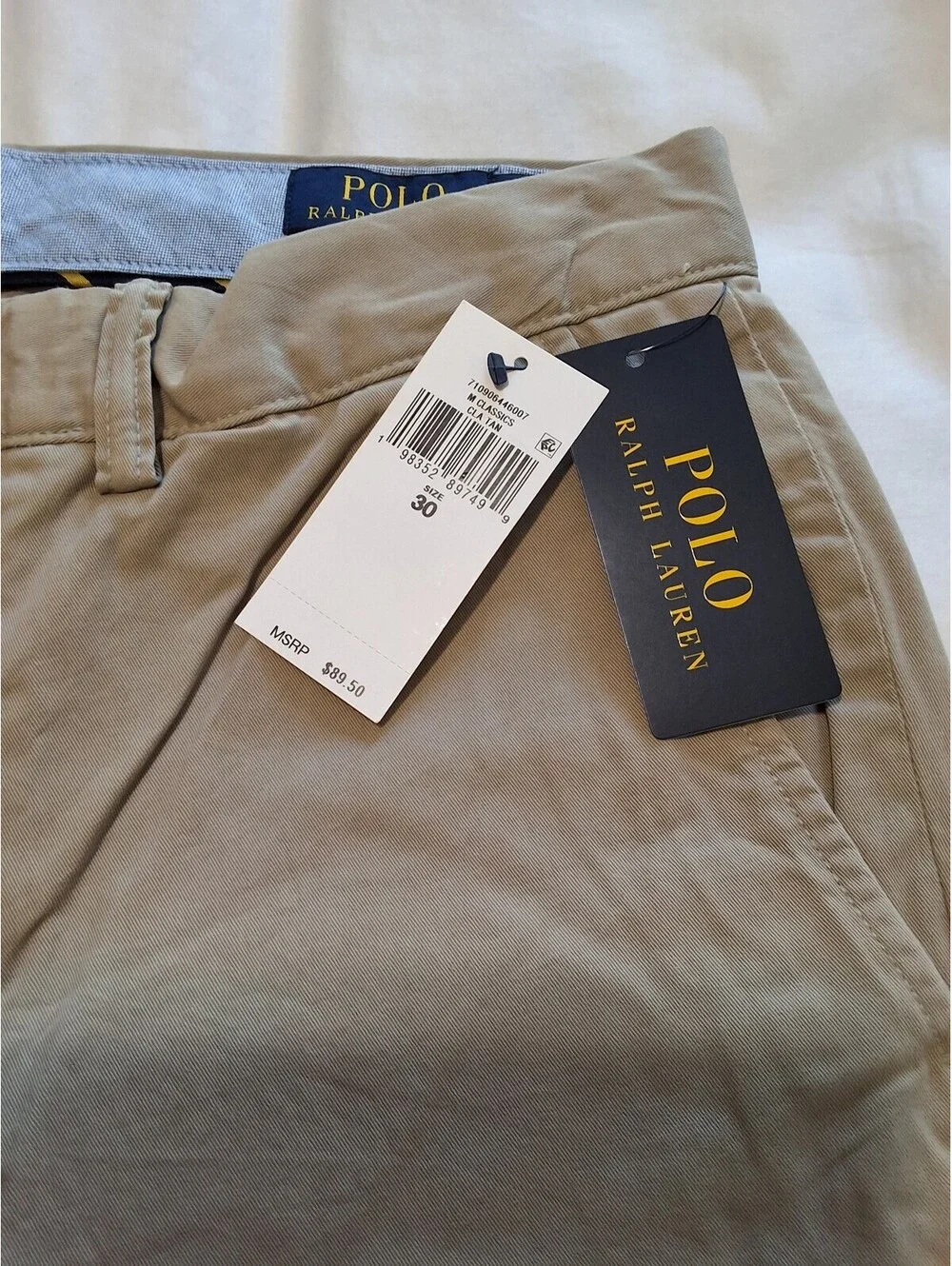 Polo Ralph Lauren Stretch Slim Fit Chino Shorts in Khaki Size 30